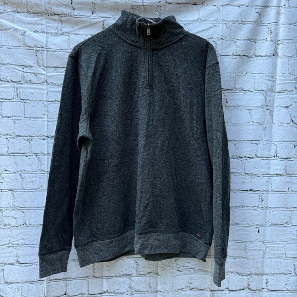 Faherty Pullover Sweater Sweatshirt 1/4 Zip Heathered Gray XL Comfort Active - Picture 1 of 8
